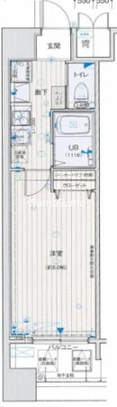 難波駅 徒歩5分 13階の物件間取画像